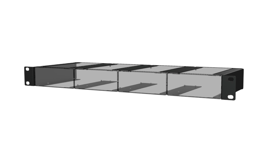 AUDAC - MBS104R - Setup box installation accessories - Mounts four units into a 19” equipment rack (1 HE)