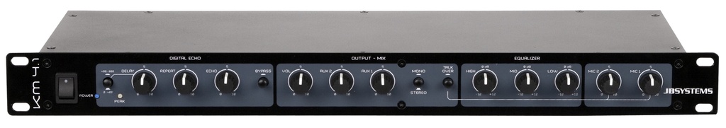 JB SYSTEMS - KM 4.1 - Echo unit combined with small audio mixer, perfect for karaoke.