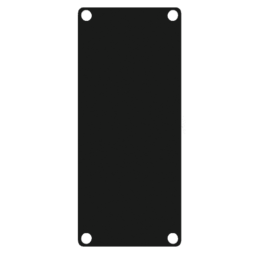CAYMON - CASY101A/B - CASY 1 space closed aluminum blind plate - Black
