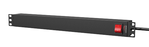 CAYMON - PSR119ES/B - 19" power distribution unit - 9 x IEC C13 sockets + rear switch - Black version