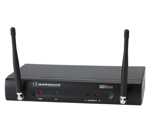 AUDIOPHONY - GO-Mono-F5 - UHF diversity receiver 16 frequencies for 1 sender - 500MHz range
