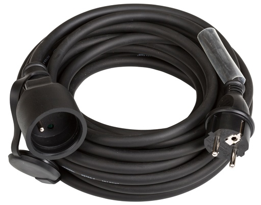 HILEC - POWERCABLE-3G1,5-20M-F - Power extension cable 3G1,5 and French Shuko connectors - Length 20m