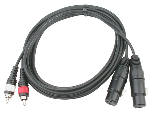 HILEC - CL-25/3 - 2x 4mm 2x Female XLR / 2x Male RCA line cable - 3m