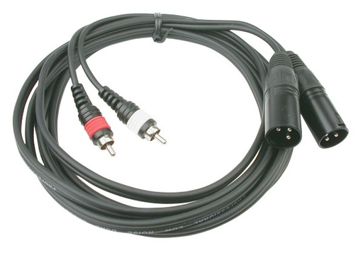 HILEC - CL-26/1.5 - 2x 4mm 2x Male XLR / 2x Male RCA line cable - 1.5m