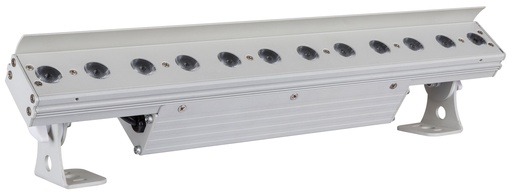 BRITEQ - LDP-COLORSTRIP 12FC - Powerful indoor LED projector equipped for typical “wall wash” applications.
48cm long enclosure, equipped with 12pcs 4W RGBW-leds, divided into 2 sections.
