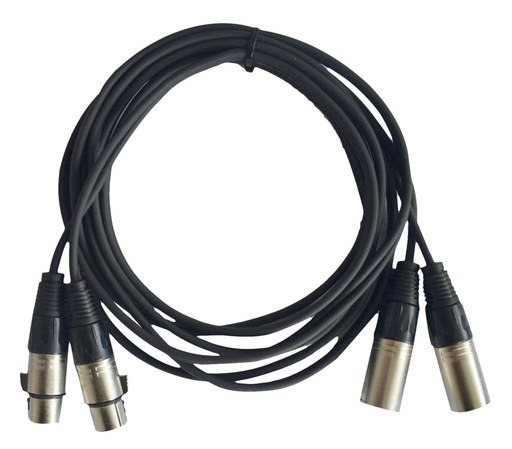 HILEC - CL-2XM2XF/1.5 - 2x Male XLR / 2x Female XLR cable - 1.5m