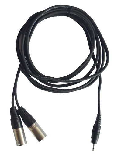 HILEC - CL-32/3 - 1x Male Stereo mini Jack 3.5 / 2x Male XLR cable - 3m