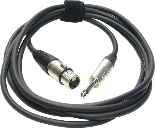 TASKER - RF216 - TASKER assembled cable signal, C114bl + mono Jack NP2C + 3pin XLR NC3FX, 6m.