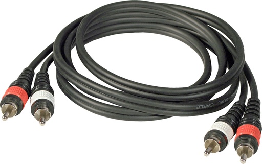 HILEC - 2-0368 - Assembled cable signal, 2x RCA + 2x RCA, 1m
