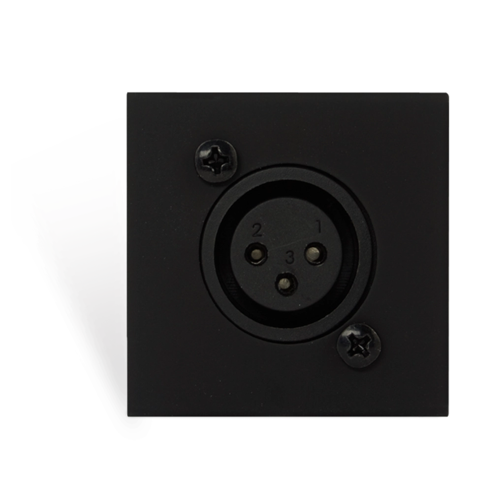 AUDAC - CP45XLFS/B - Connection plate XLR female 45 x 45 mm - solderless - Black